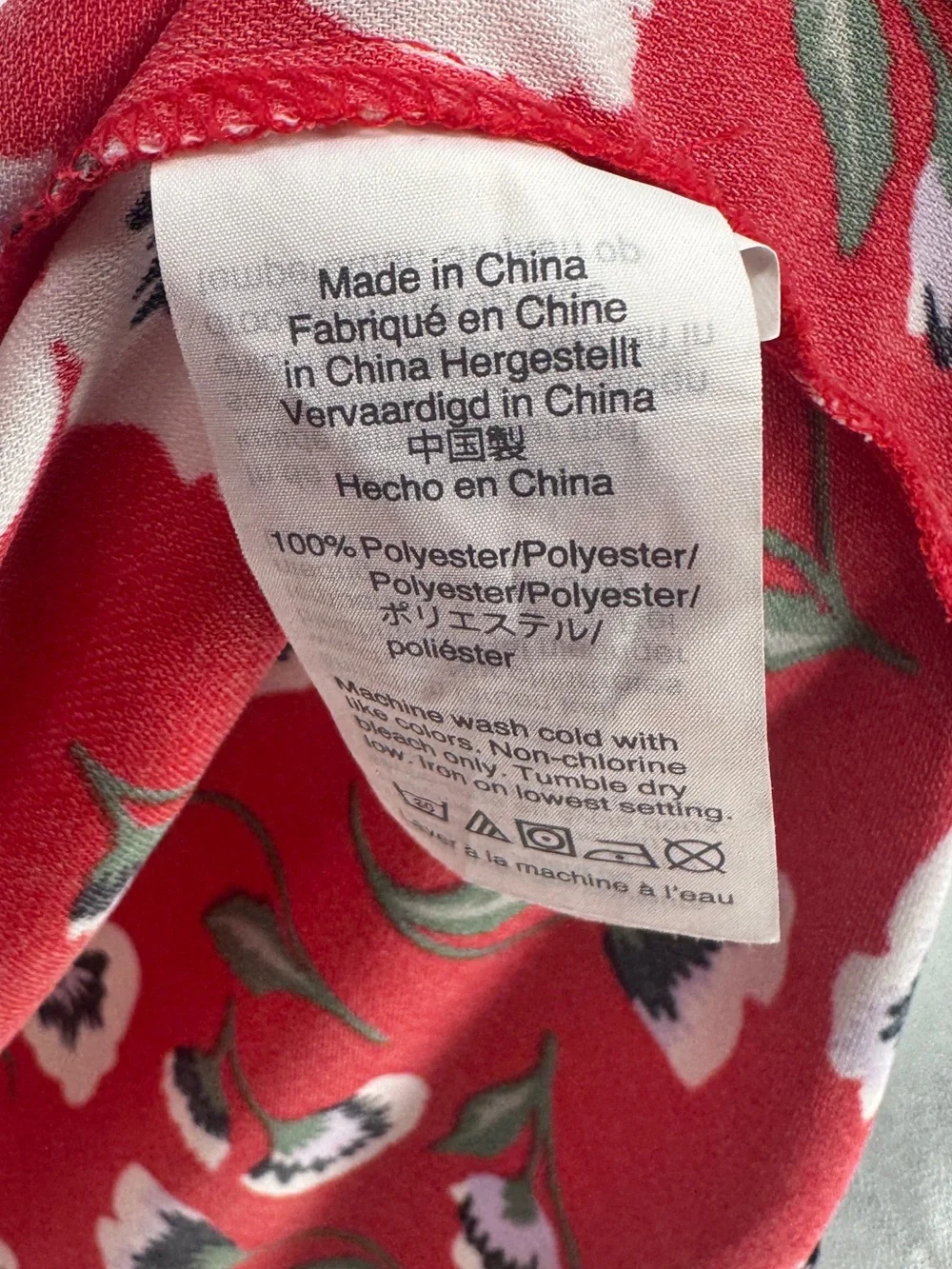 J. Crew Red Floral Wrap Midi Dress